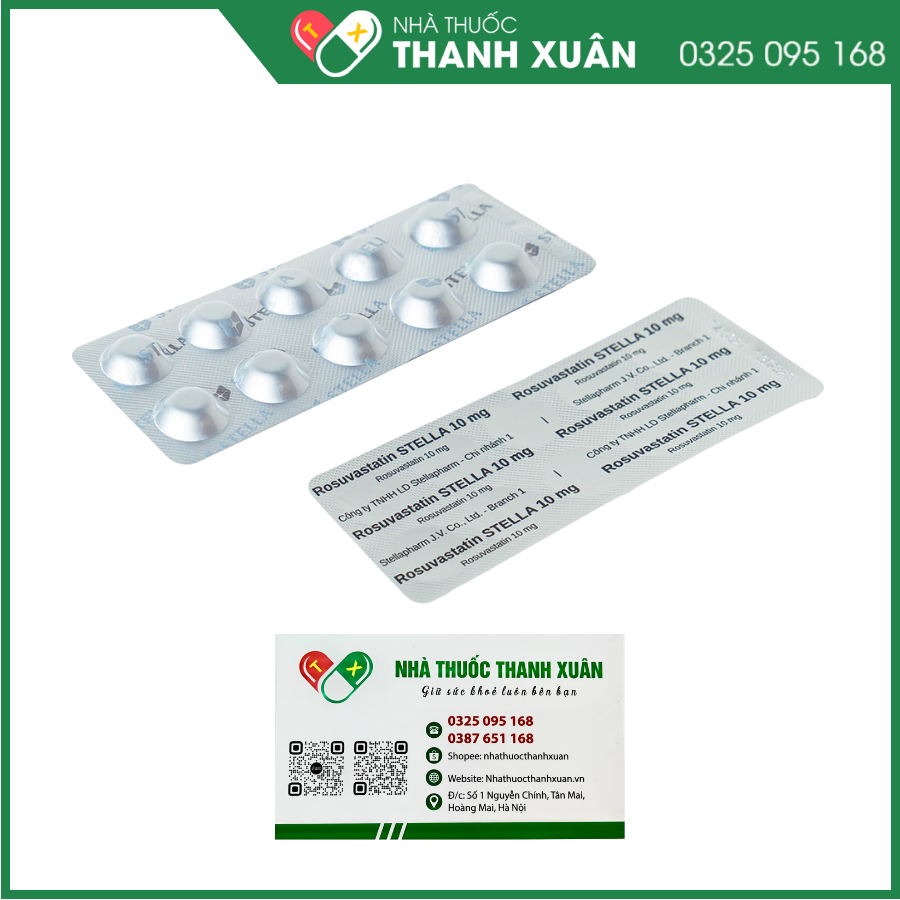 Rosuvastatin Stella 10 mg điều trị tăng Cholesterol máu
